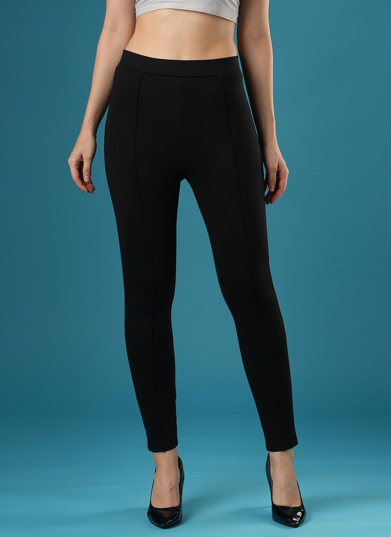 Globus Women Mid Rise Stretchable Skinny Fit Treggings - Image 1